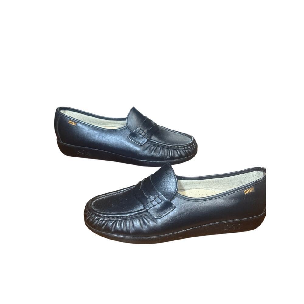 SAS Loafers Womens Size 8 M Black Leather Slip On Comfort Shoes size 10